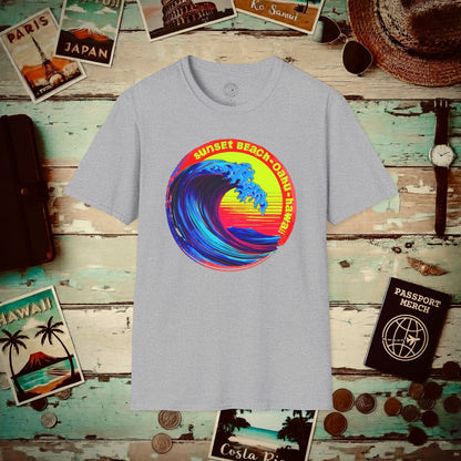 Sunset Beach Oahu, Hawaii T-Shirt Sport Grey / S