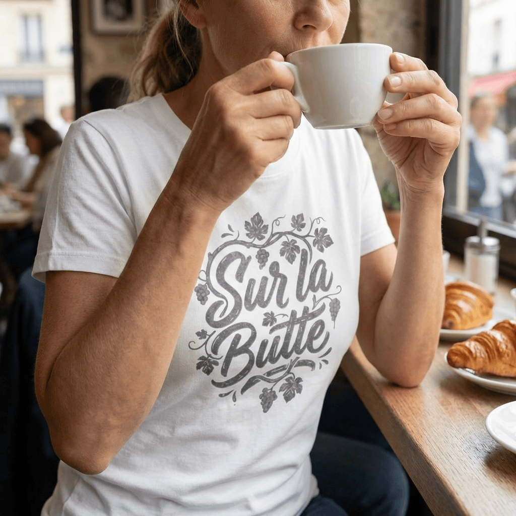 Sur la Butte Montmartre, France T-Shirt White / S