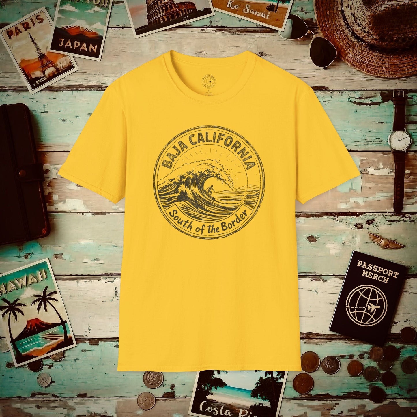 Surf South of the Border, Baja California, Mexico T-Shirt Daisy / S