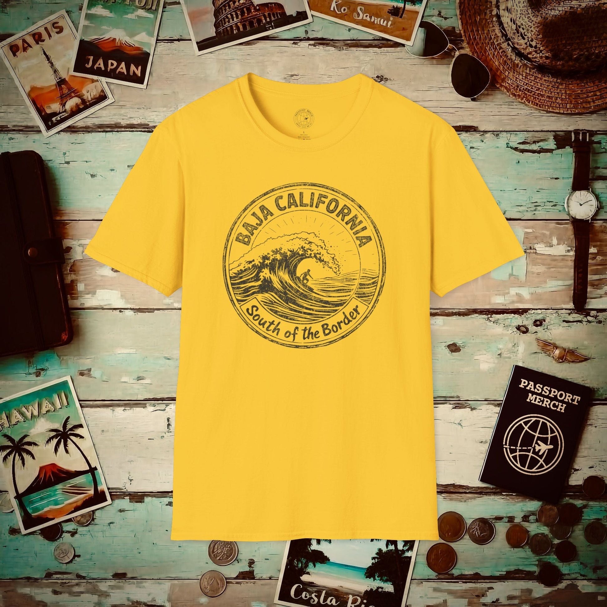 Surf South of the Border, Baja California, Mexico T-Shirt Daisy / S
