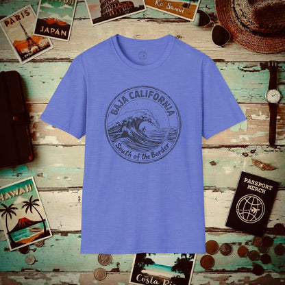 Surf South of the Border, Baja California, Mexico T-Shirt Heather Royal / S