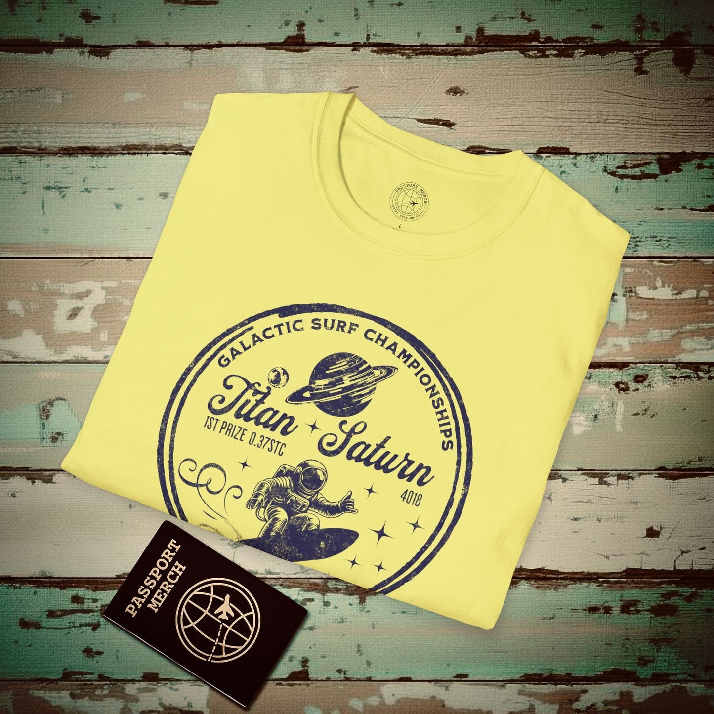 Surfing Astronaut, Hawaii T-Shirt Cornsilk / S