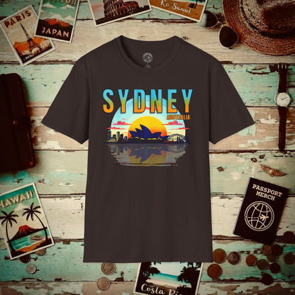 Sydney Opera House Sunset, Australia T-Shirt Dark Chocolate / S