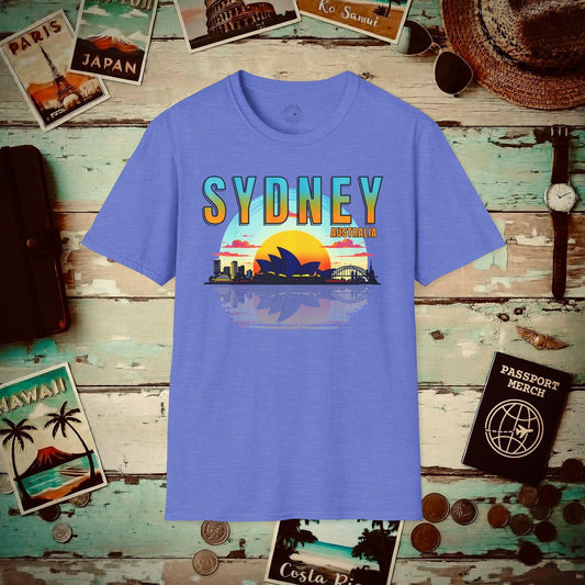 Sydney Opera House Sunset, Australia T-Shirt Heather Royal / S