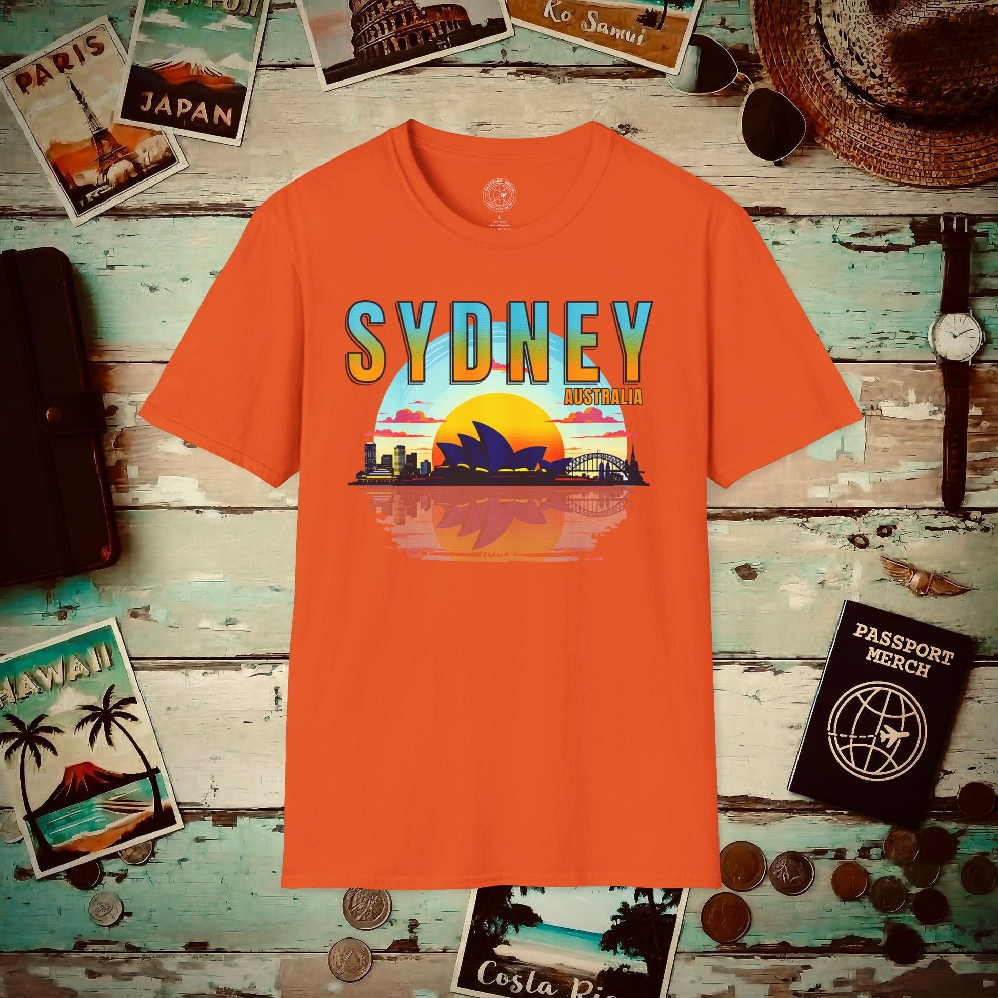 Sydney Opera House Sunset, Australia T-Shirt Orange / S