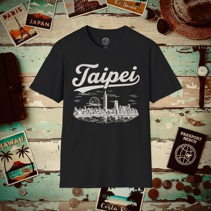 Taipei Vintage Monochrome T-Shirt Black / S