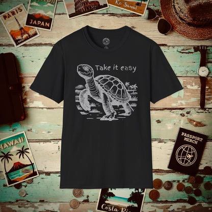 Take it easy Turtle, Hawaii T-Shirt Black / S