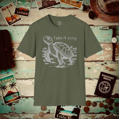 Take it easy Turtle, Hawaii T-Shirt Military Green / S