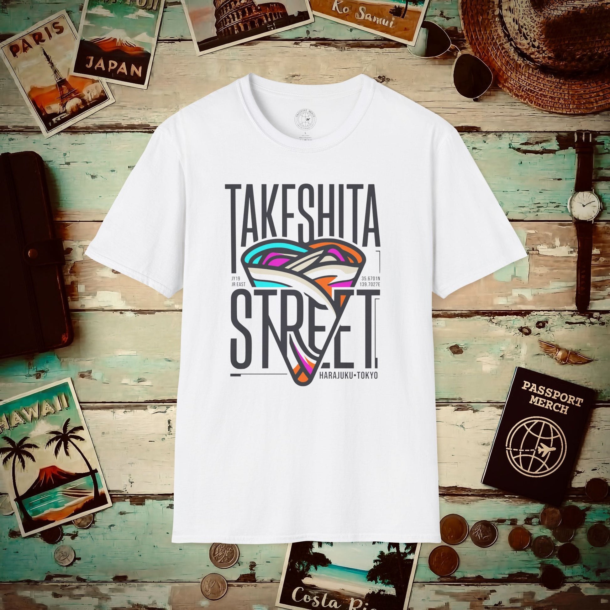 Takeshita Street Crepes, Japan T-Shirt White / S