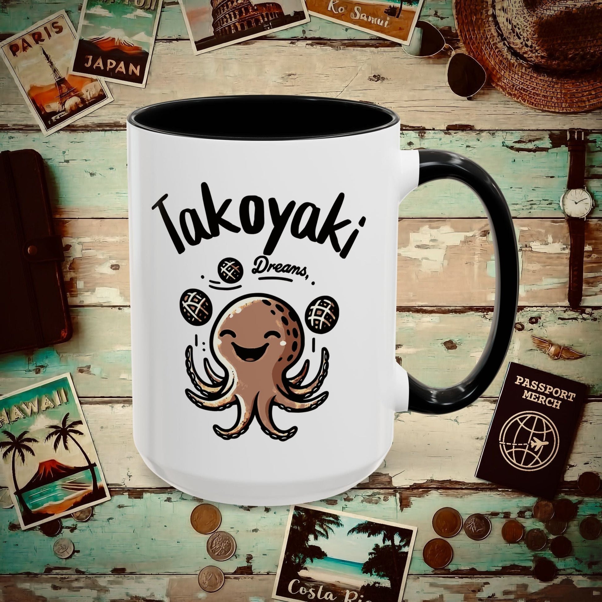 Takoyaki Dreams, Japan 15oz Mug Black / 15oz