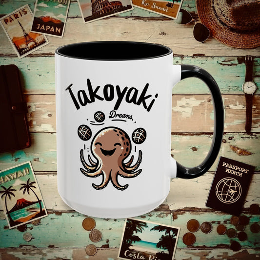 Takoyaki Dreams, Japan 15oz Mug Black / 15oz