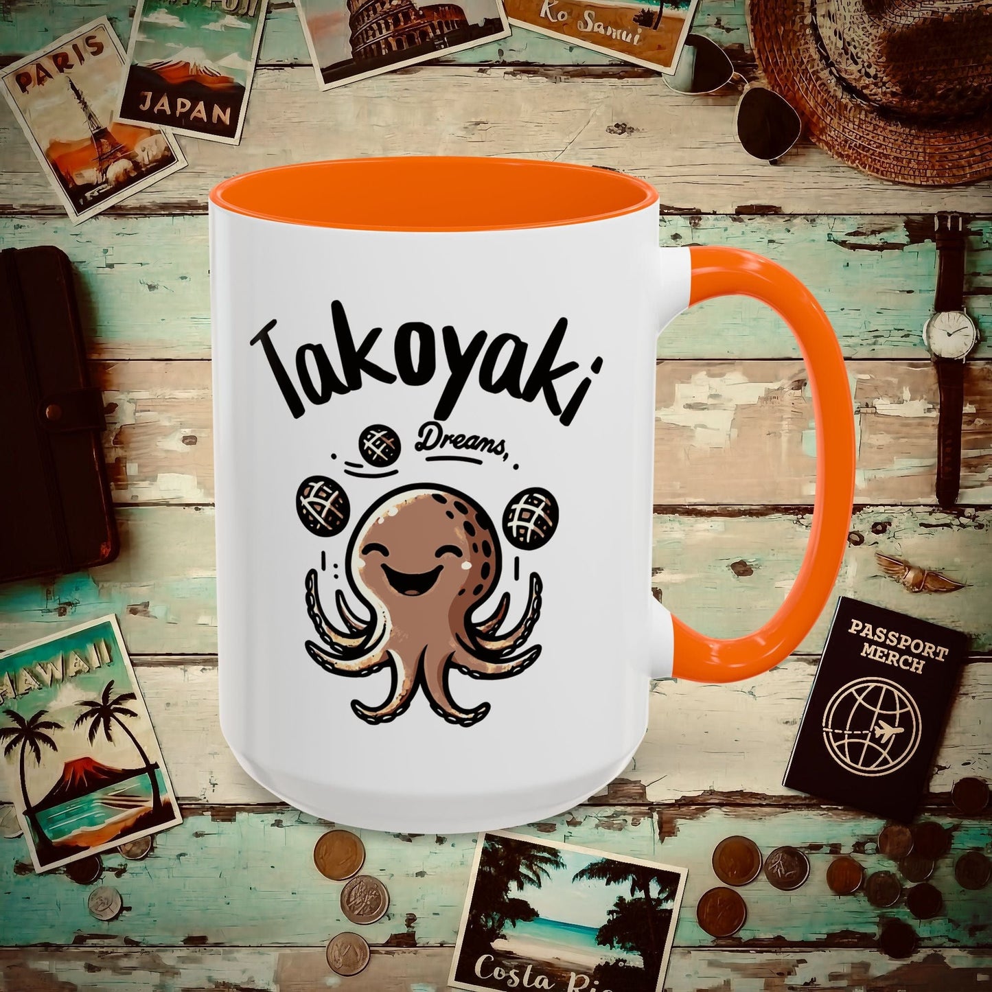 Takoyaki Dreams, Japan 15oz Mug Orange / 15oz