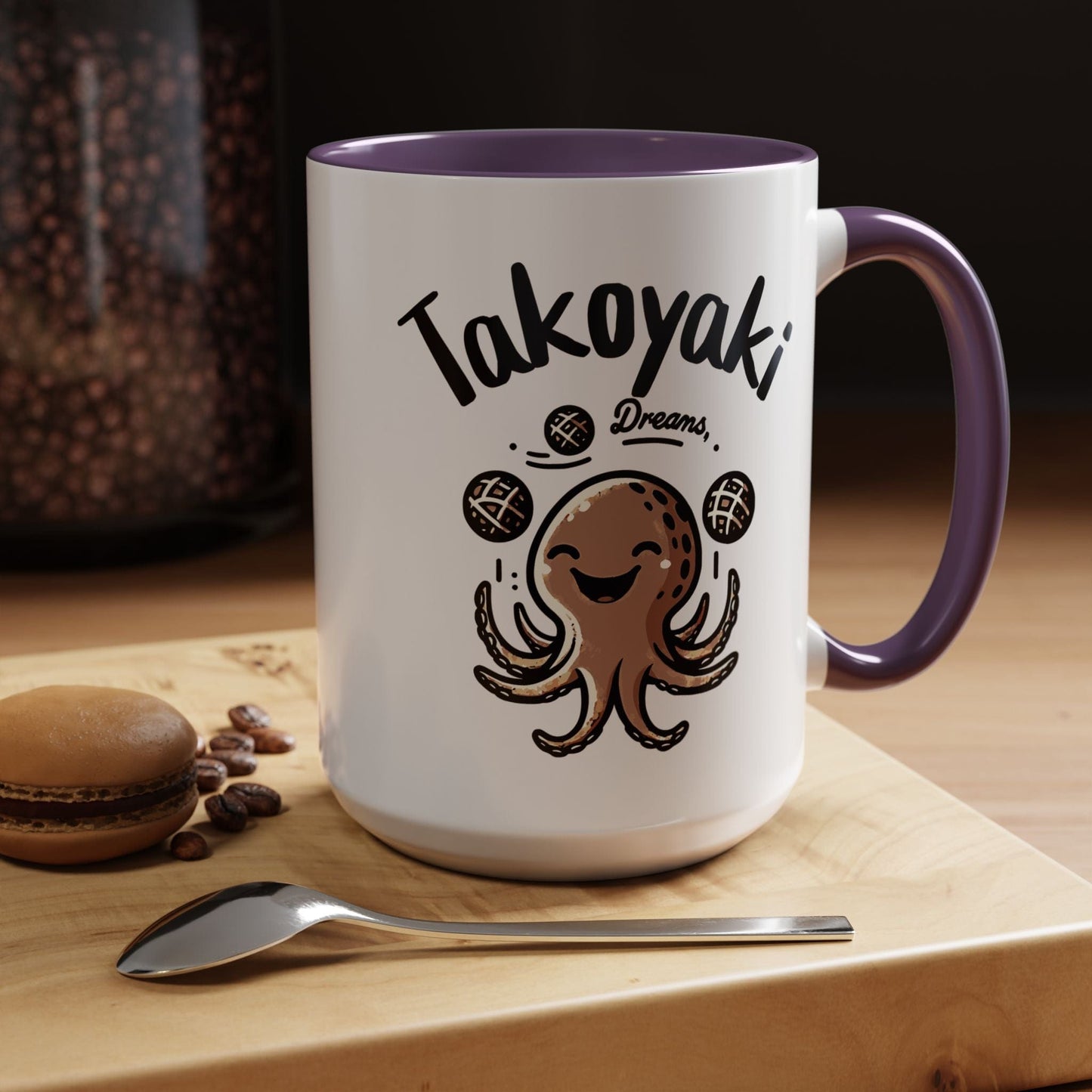 Takoyaki Dreams, Japan 15oz Mug Purple / 15oz
