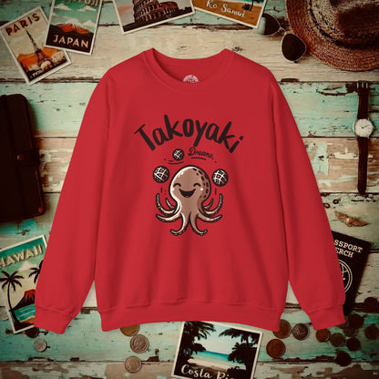 Takoyaki Dreams, Japan Crewneck Red / S