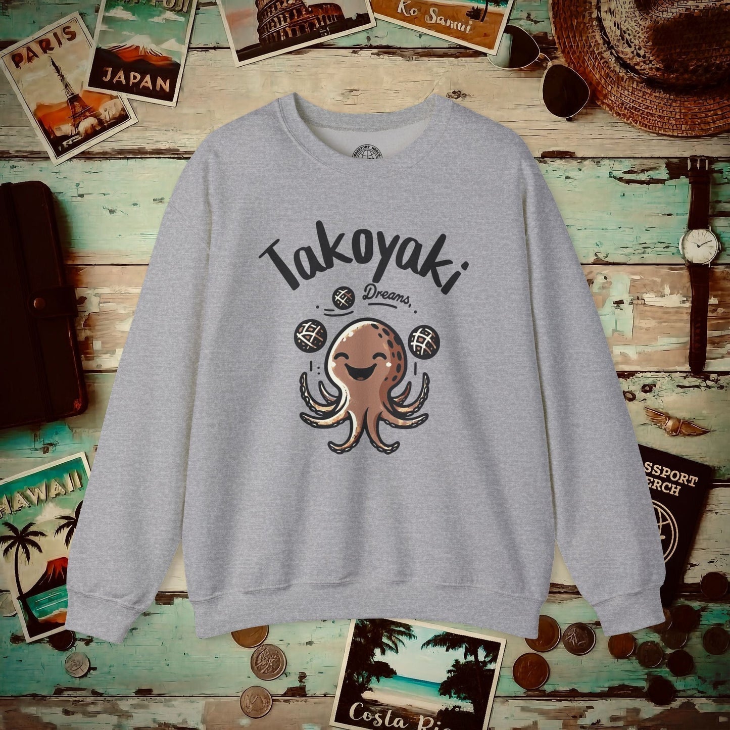 Takoyaki Dreams, Japan Crewneck Sport Grey / S