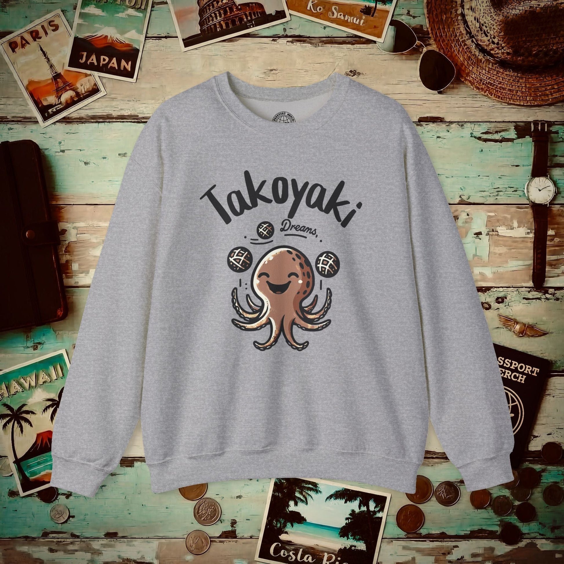 Takoyaki Dreams, Japan Crewneck Sport Grey / S