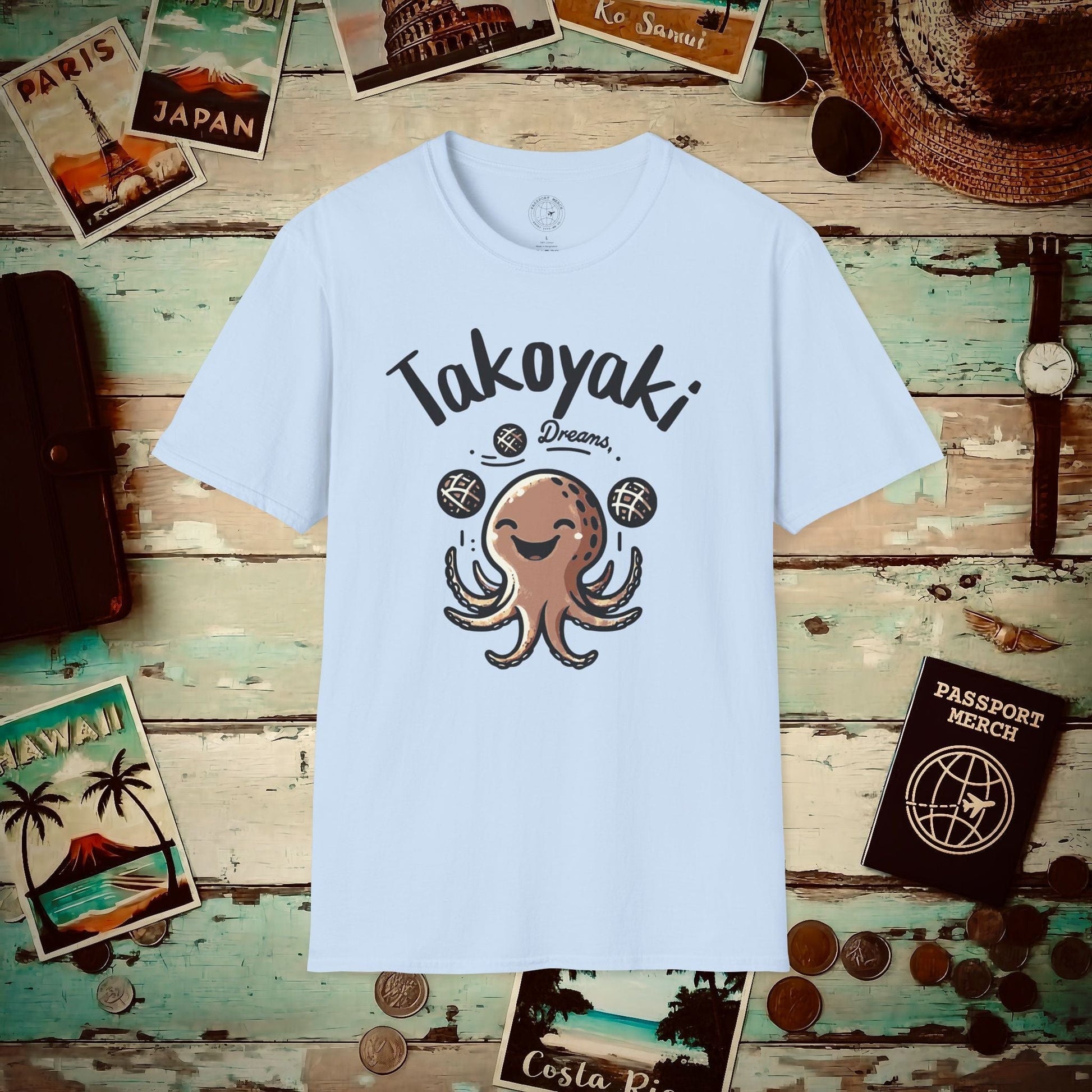 Takoyaki Dreams, Japan T-Shirt Light Blue / S
