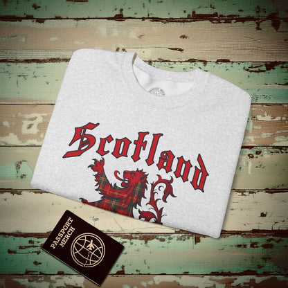 Tartan Lion Rampant, Scotland, UK Crewneck Ash / S