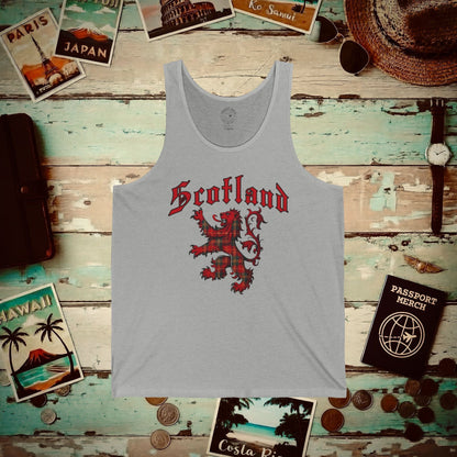 Tartan Lion Rampant, Scotland, UK Tank Top Athletic Heather / XS