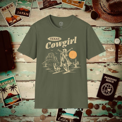 Texas Cowgirl T-Shirt Military Green / S