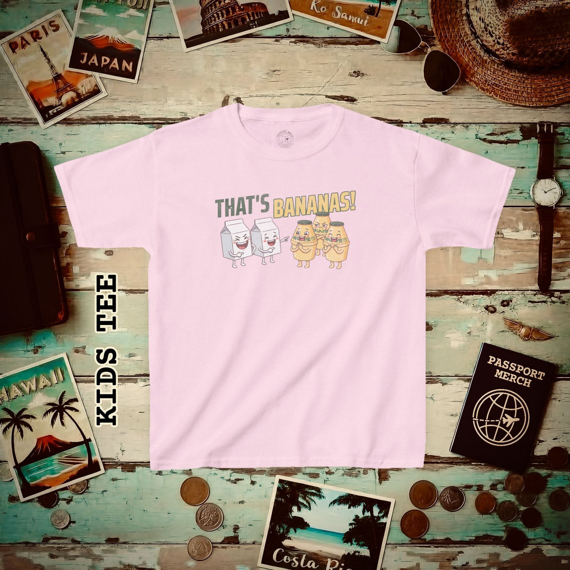That's Bananas! Korea Kids Tee Light Pink / XS