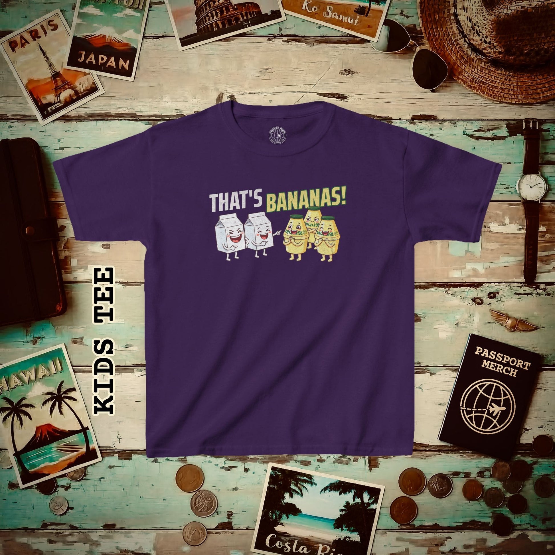 That's Bananas! Korea Kids Tee Purple / XS