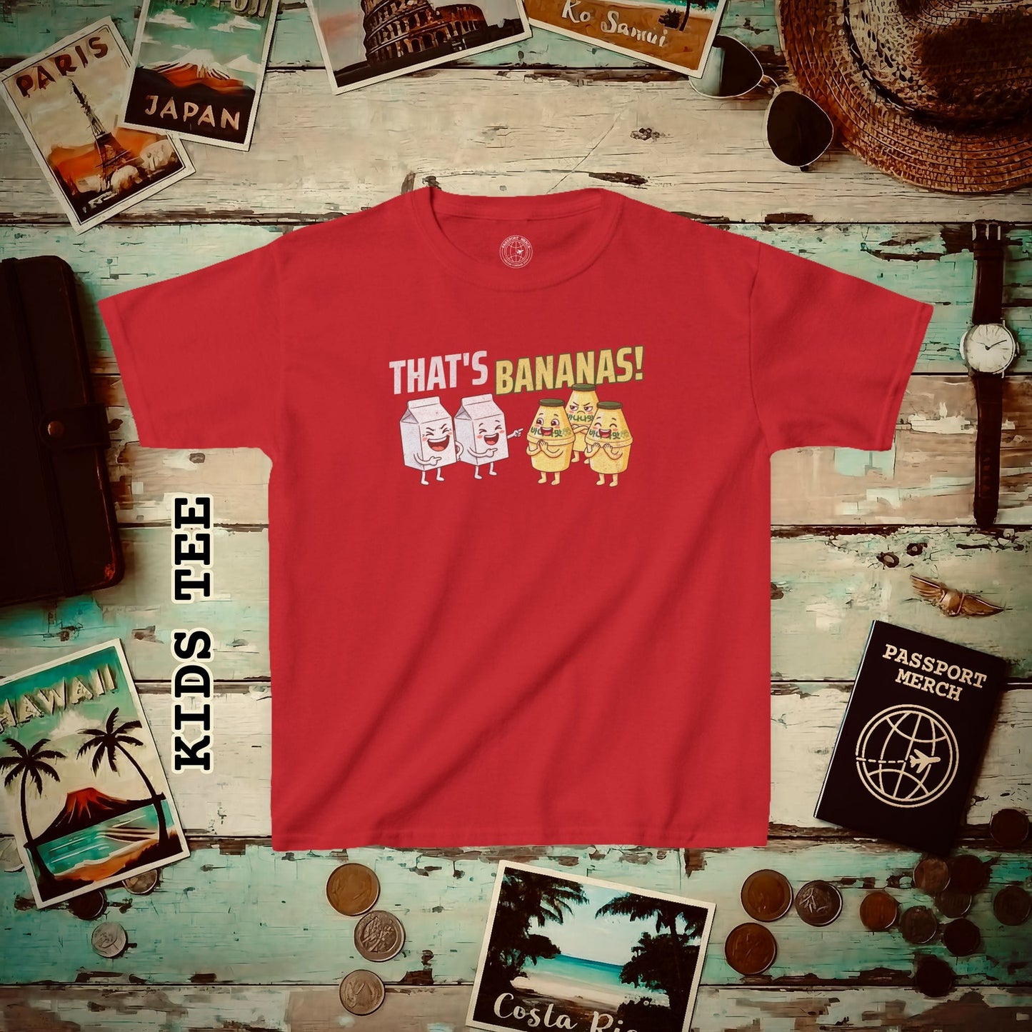 That's Bananas! Korea Kids Tee Red / XS
