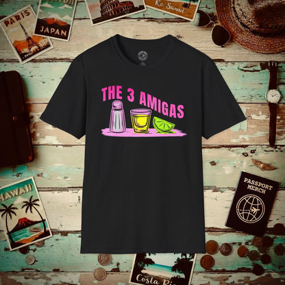 The 3 Amigas, Mexico T-Shirt Black / S