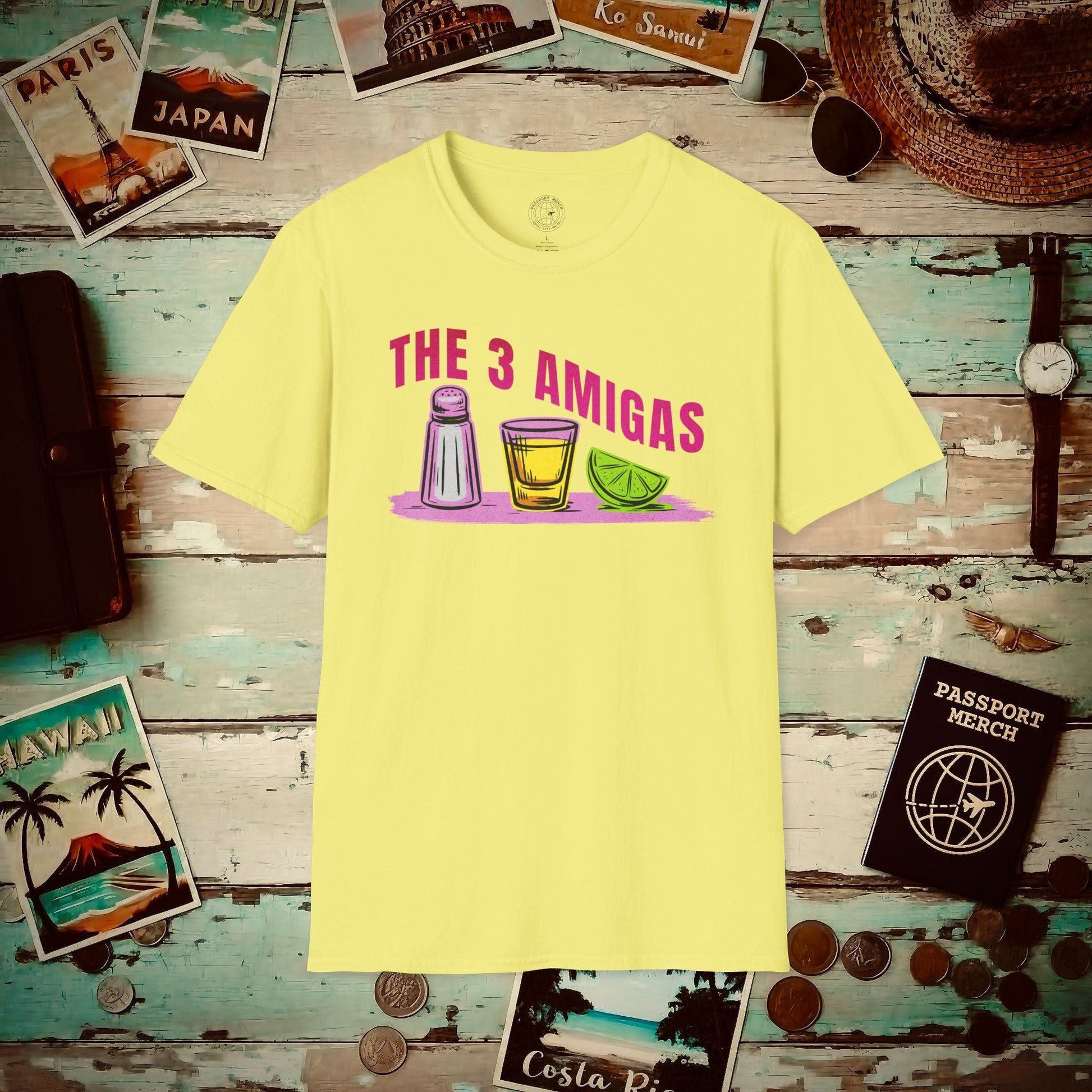 The 3 Amigas, Mexico T-Shirt Cornsilk / S