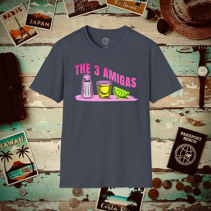 The 3 Amigas, Mexico T-Shirt Heather Navy / S