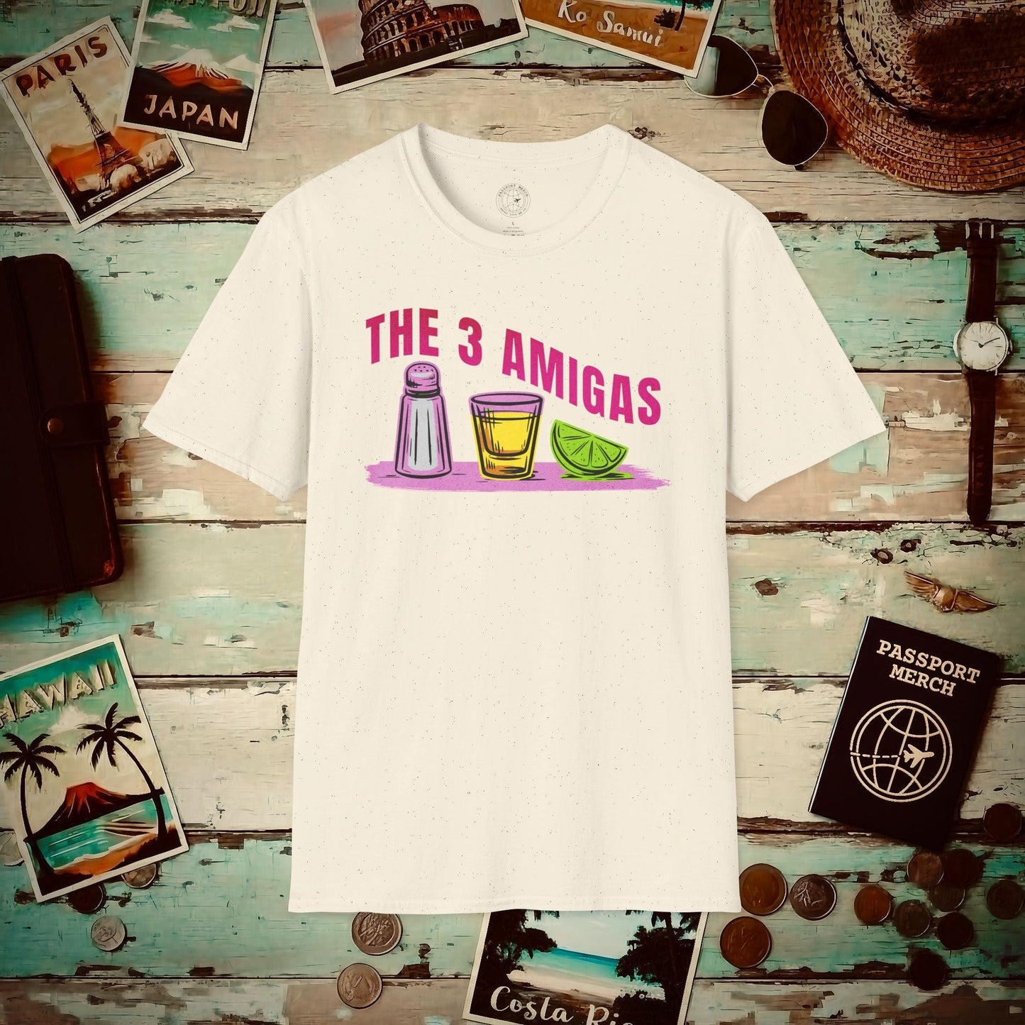 The 3 Amigas, Mexico T-Shirt Natural / S