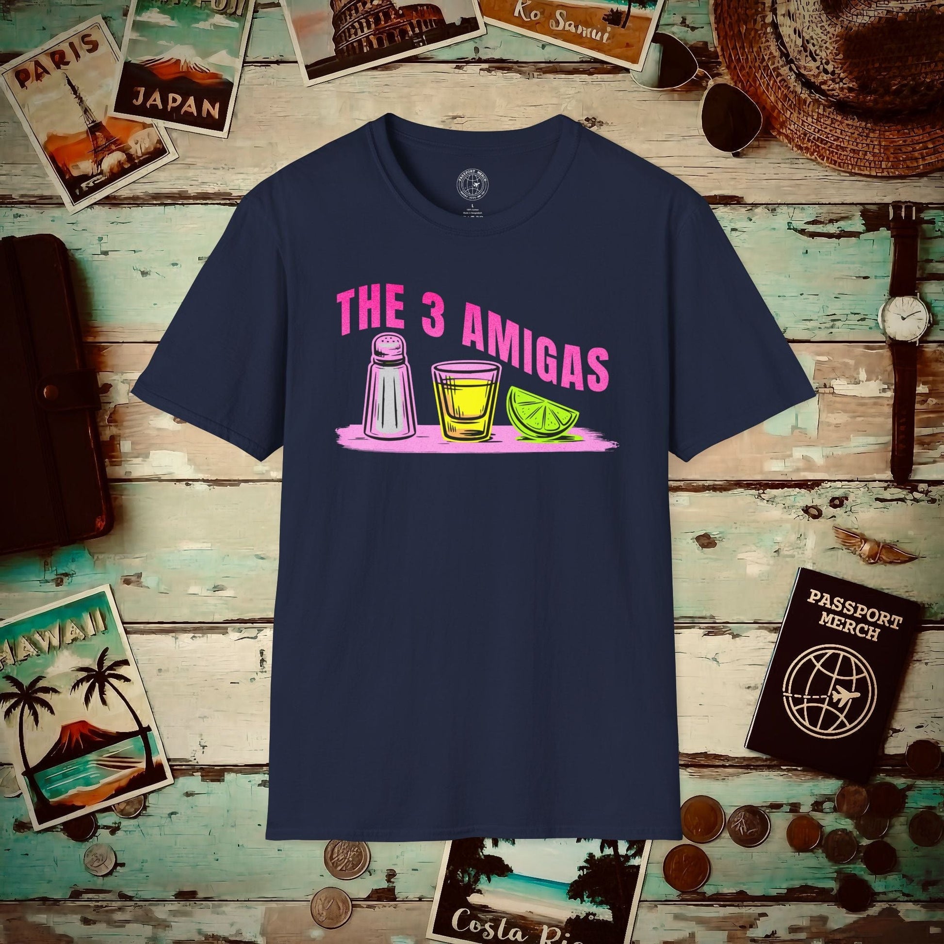 The 3 Amigas, Mexico T-Shirt Navy / S