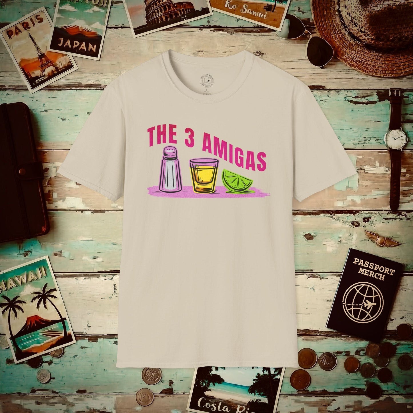 The 3 Amigas, Mexico T-Shirt Sand / S