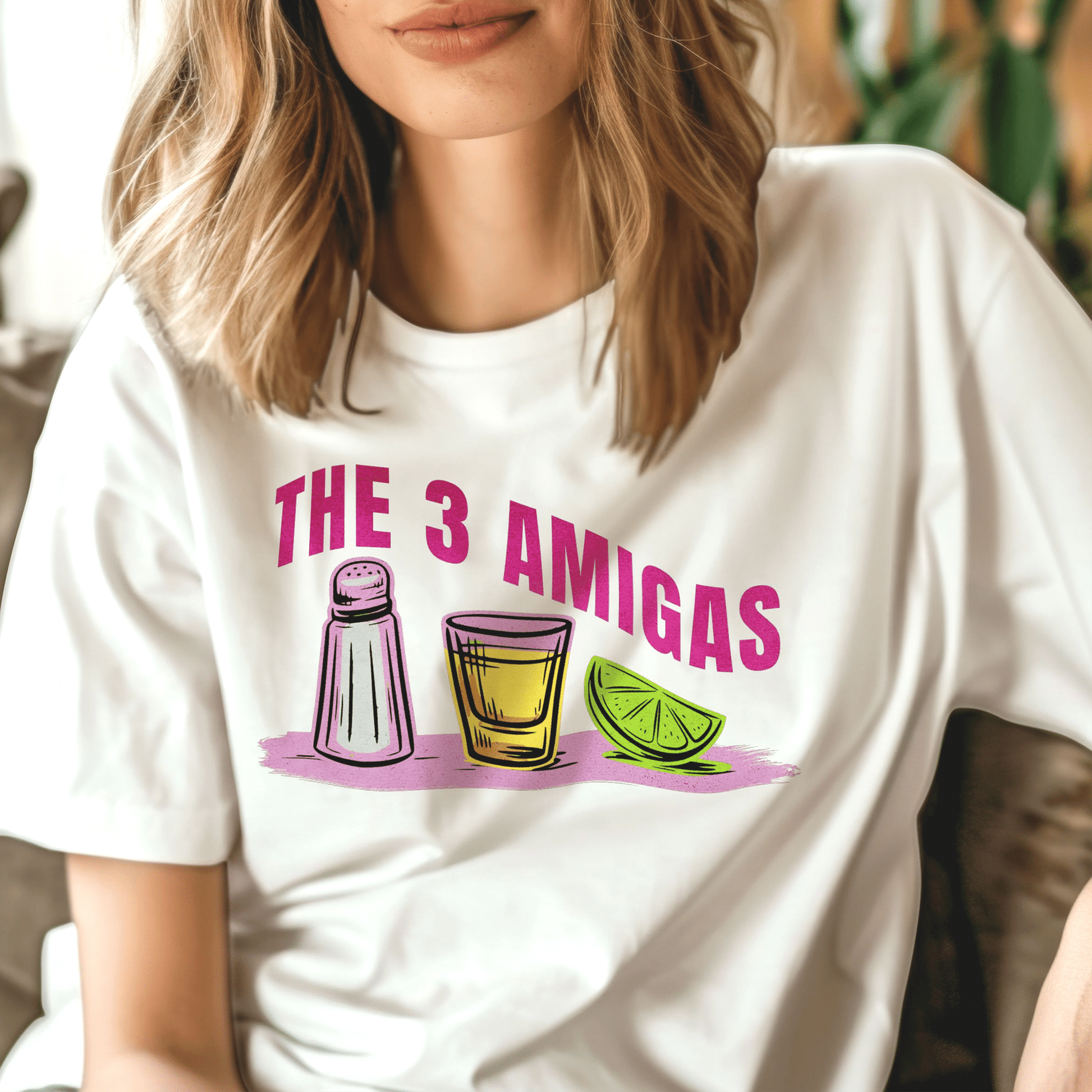The 3 Amigas, Mexico T-Shirt White / S