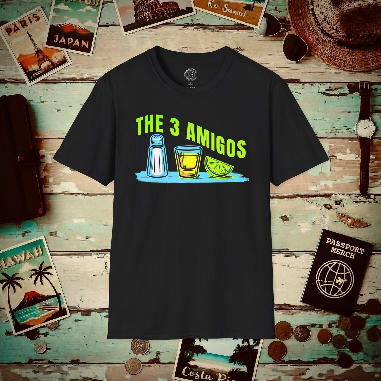 The 3 Amigos, Mexico T-Shirt Black / S