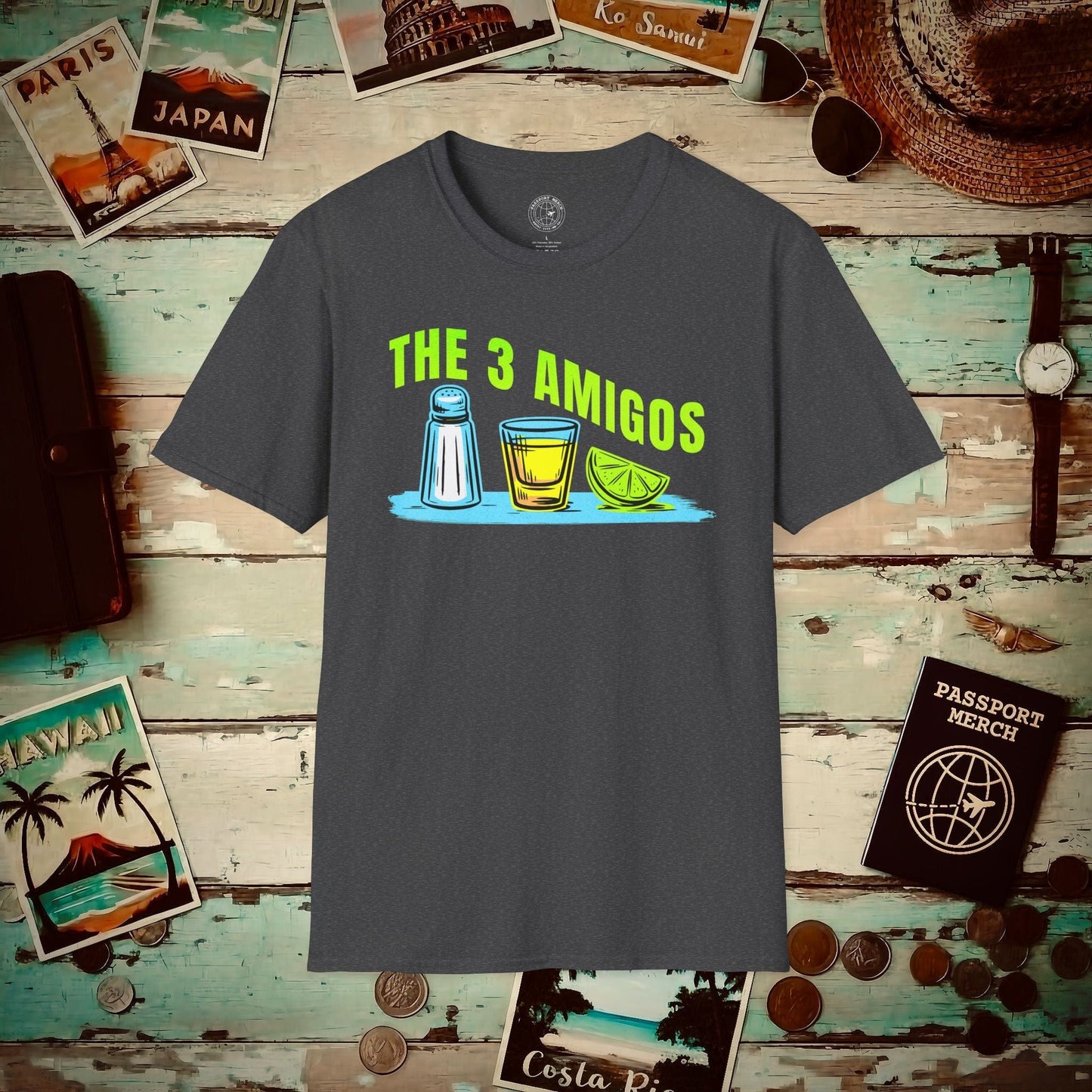 The 3 Amigos, Mexico T-Shirt Dark Heather / S