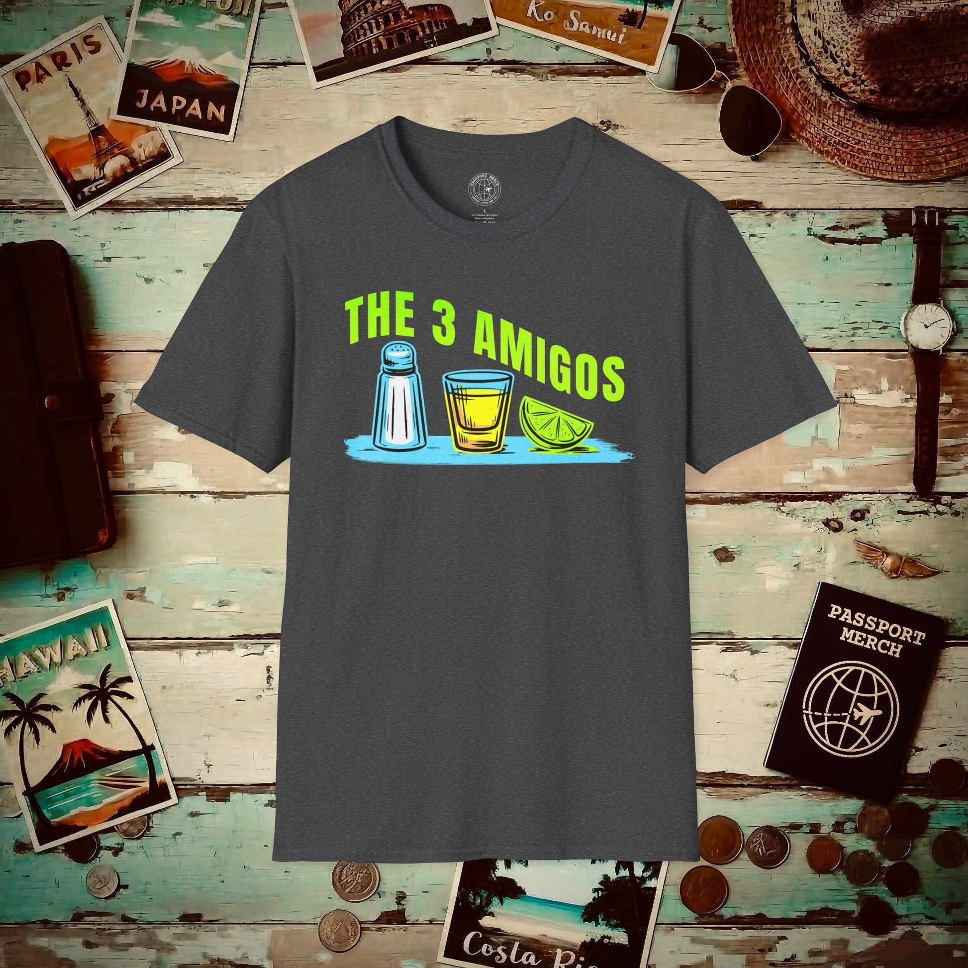 The 3 Amigos, Mexico T-Shirt Dark Heather / S