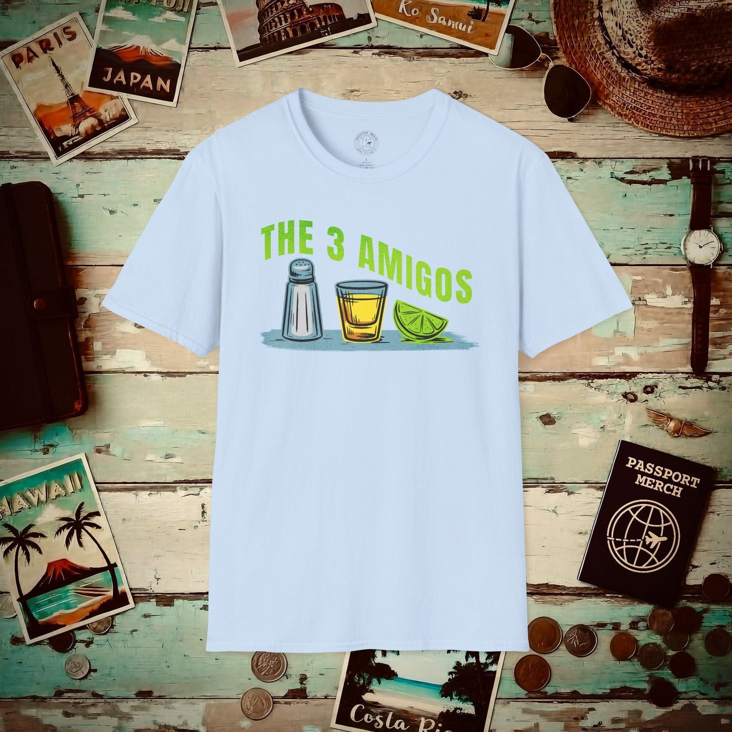 The 3 Amigos, Mexico T-Shirt Light Blue / S