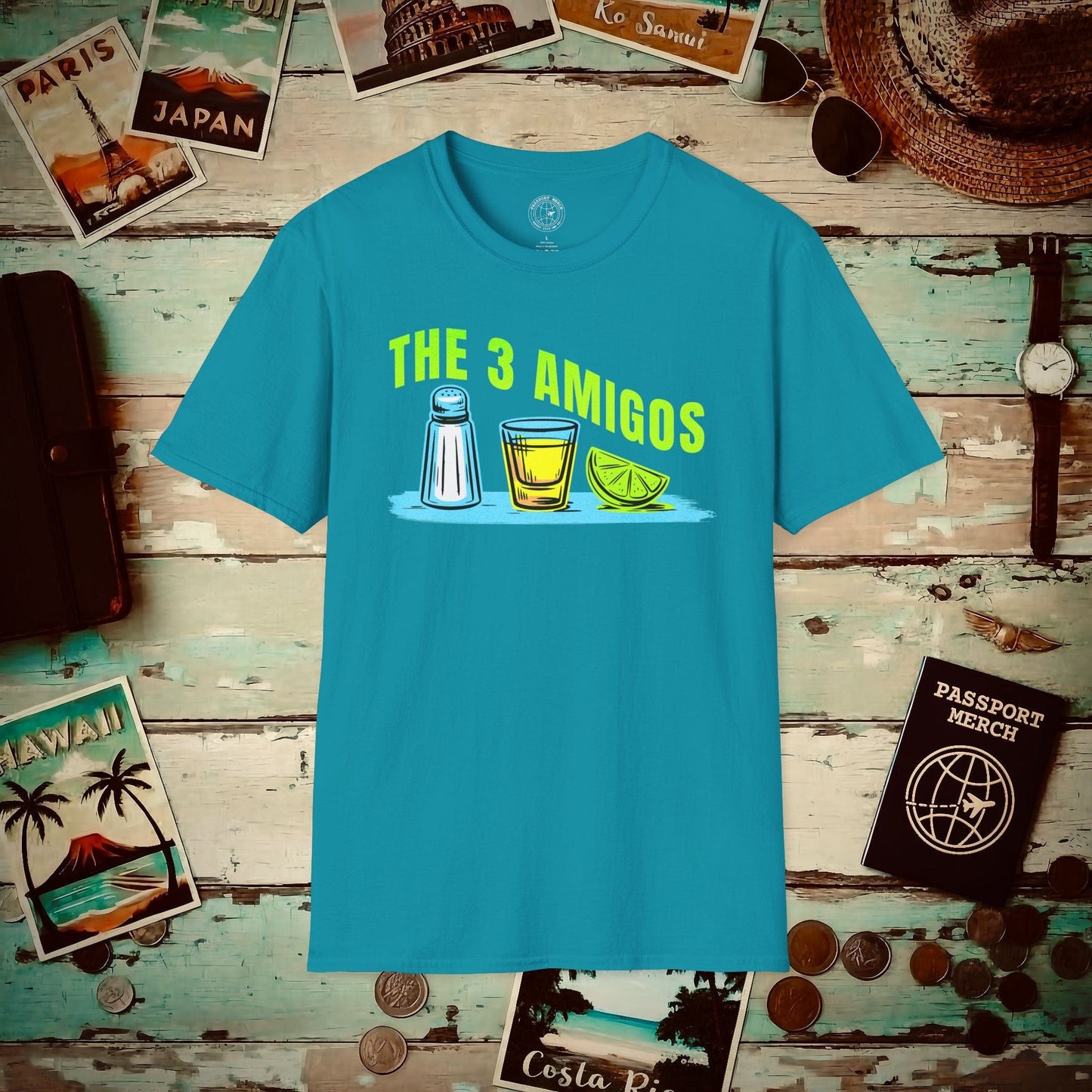 The 3 Amigos, Mexico T-Shirt Tropical Blue / S