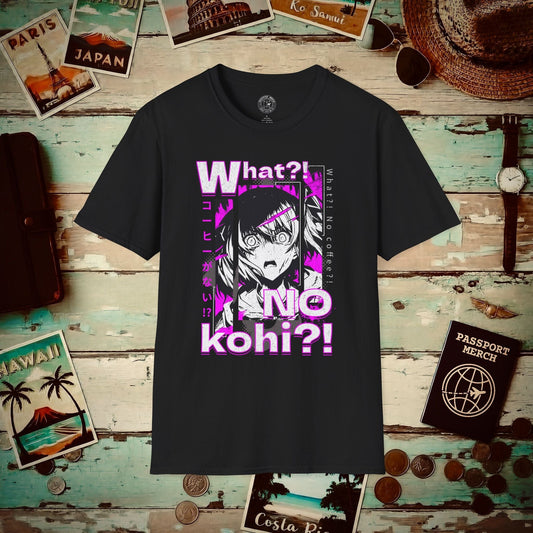 The "What?! No kohi?!" Anime Terror Face Japan T-Shirt Black / S