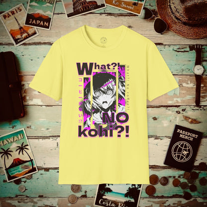 The "What?! No kohi?!" Anime Terror Face Japan T-Shirt Cornsilk / S
