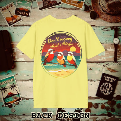 Three Little Birds, Jamaica, Back Print T-Shirt Cornsilk / S