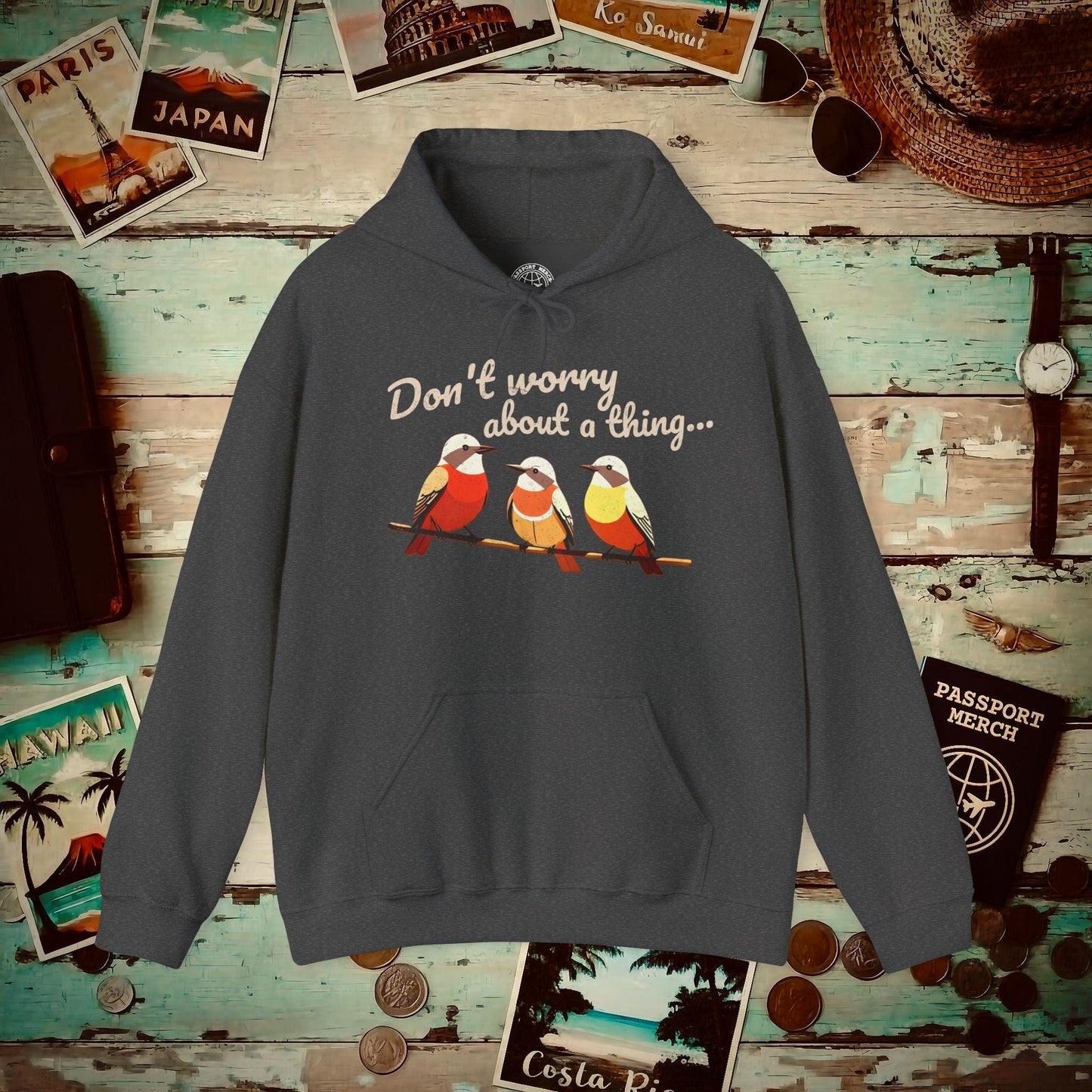 Three Little Birds, Jamaica Hoodie Dark Heather / S
