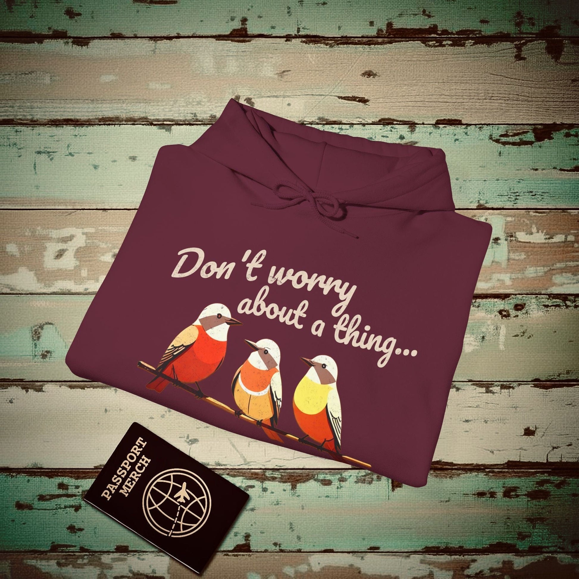 Three Little Birds, Jamaica Hoodie Maroon / S