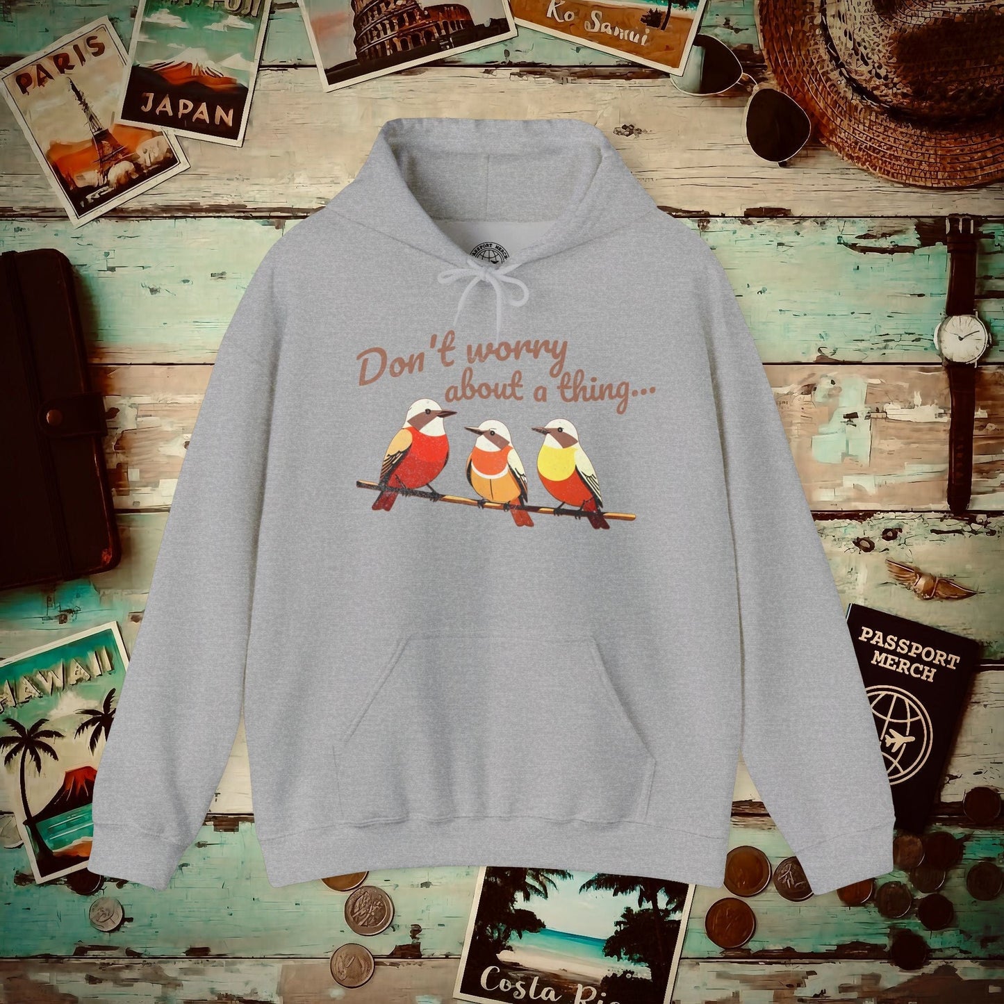 Three Little Birds, Jamaica Hoodie Sport Grey / S