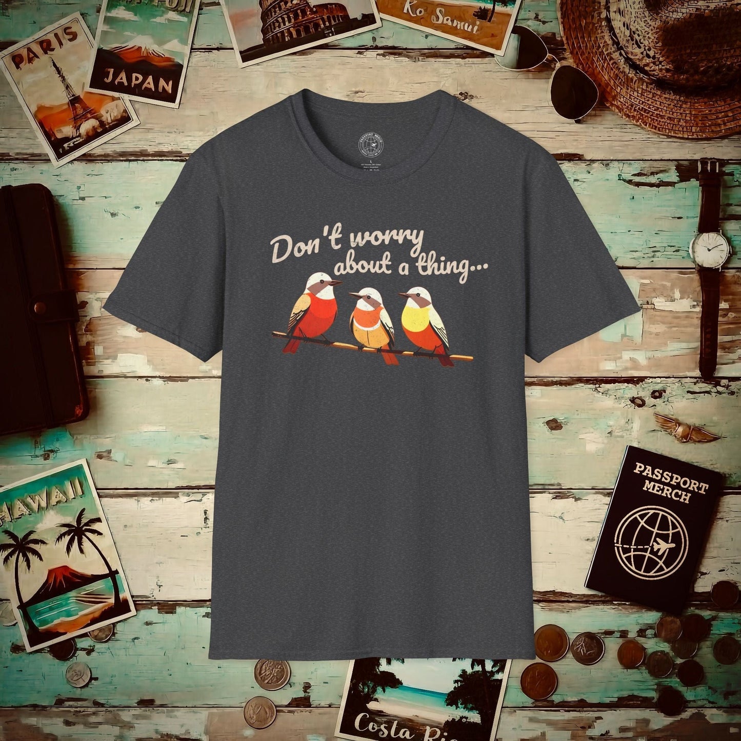 Three Little Birds, Jamaica T-Shirt Dark Heather / S