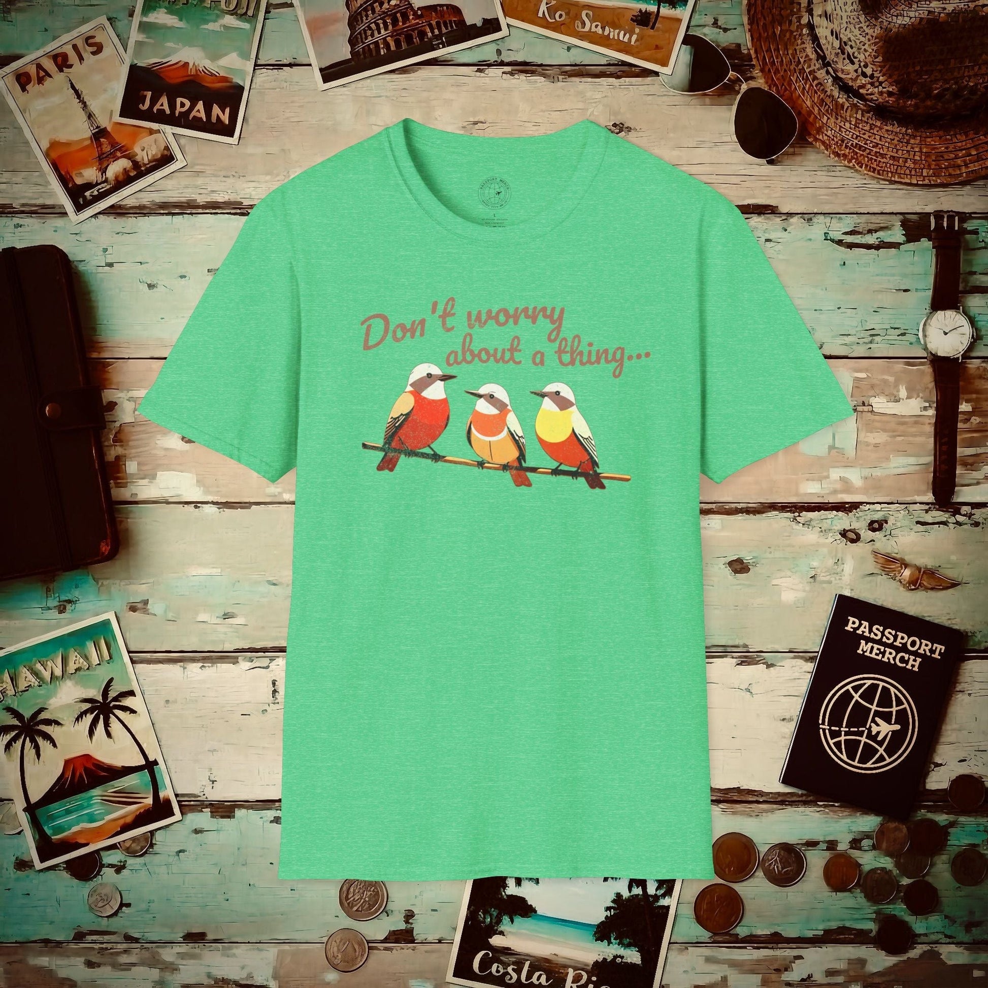 Three Little Birds, Jamaica T-Shirt Heather Irish Green / S