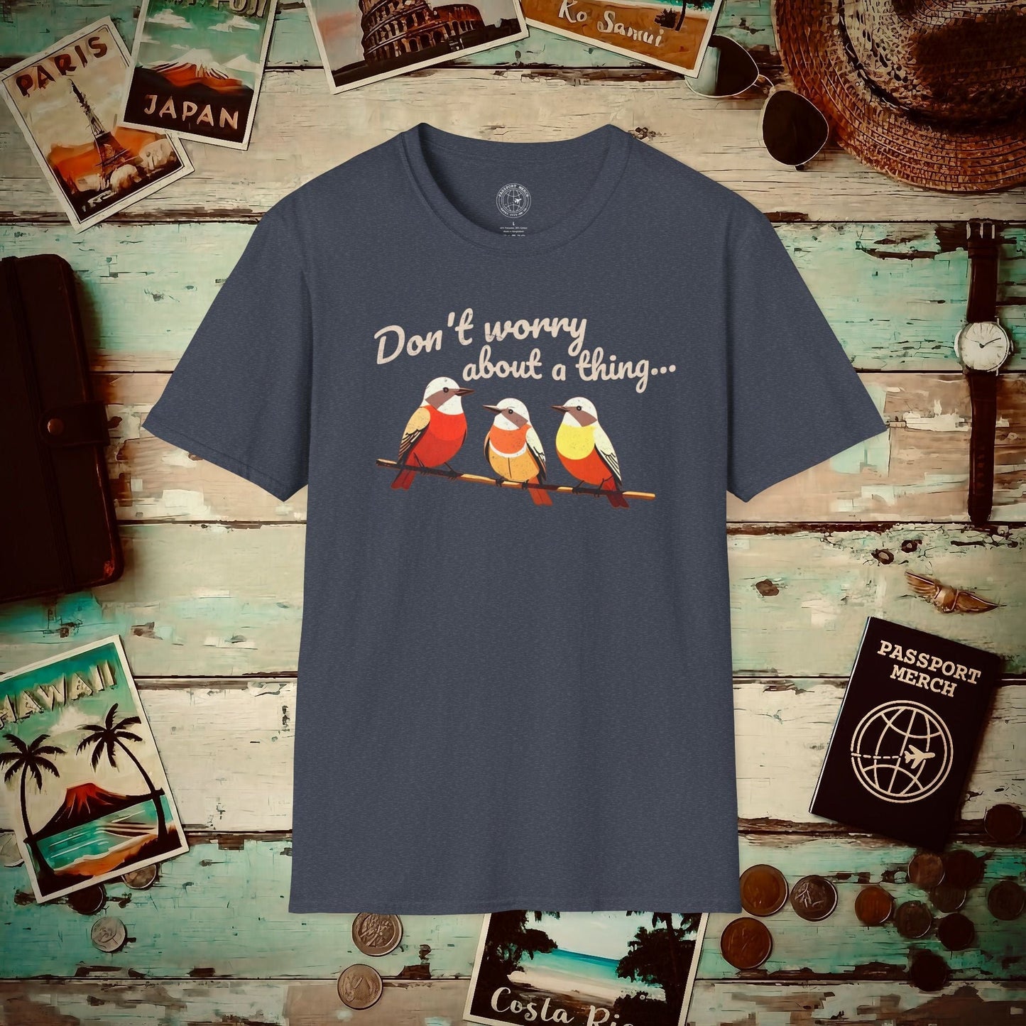 Three Little Birds, Jamaica T-Shirt Heather Navy / S