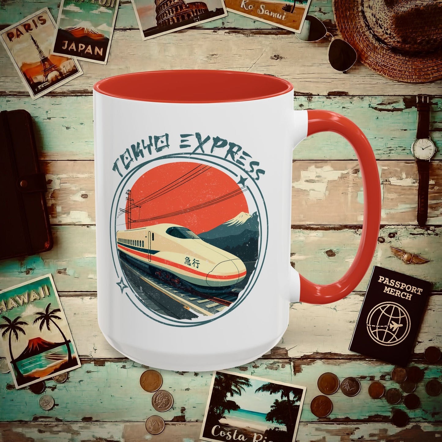Tokyo Express, Japan 15oz Mug Red / 15oz