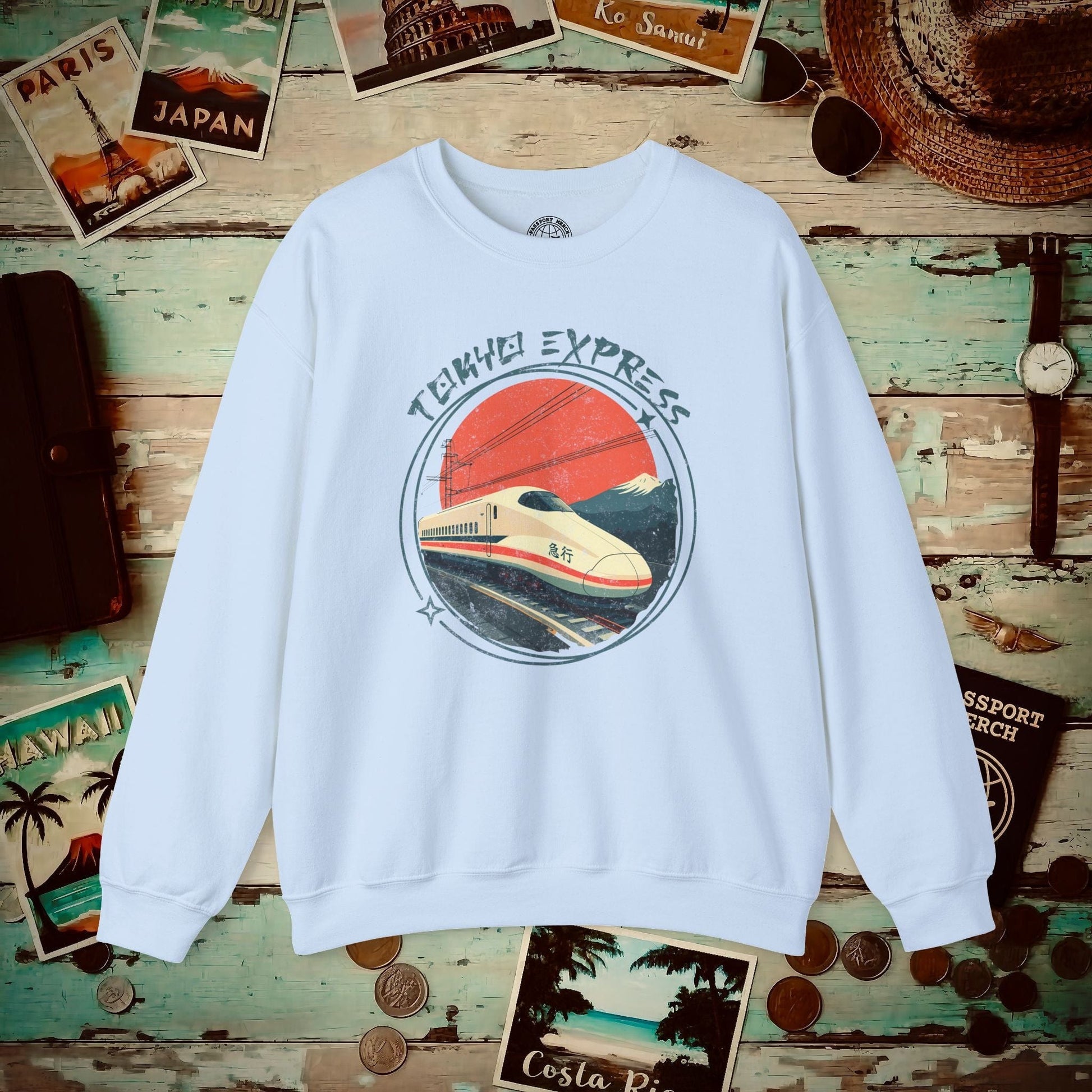Tokyo Express, Japan Crewneck Light Blue / S